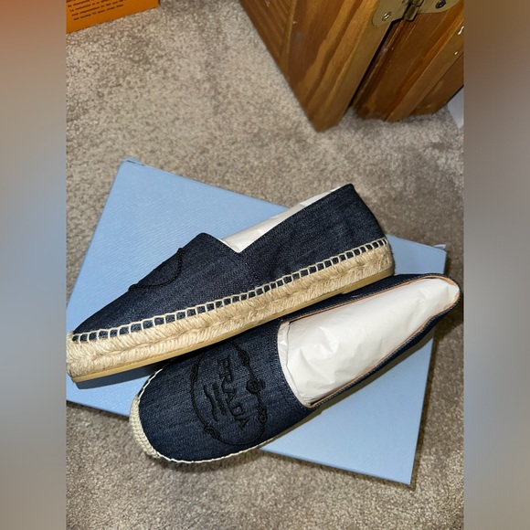 Prada Calzature Donna Espadrilles Denim size 37 BRAND NEW NEVER WORN - Picture 4 of 8